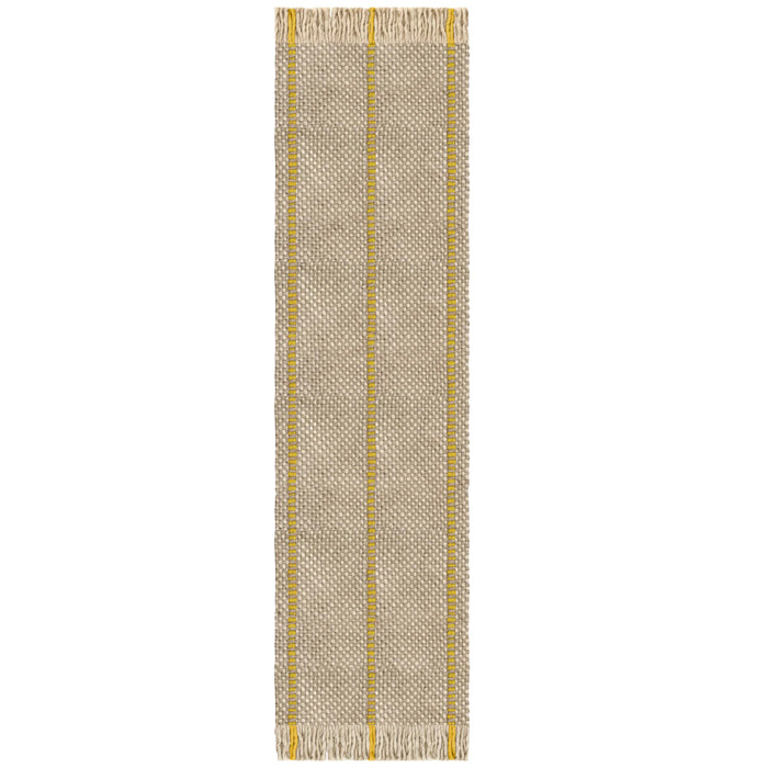 Layered Massproductions Cord Wool Runner Yellow Oatmeal