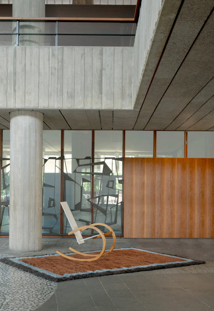 Layered Shaggy Edge Wool vloerkleed Amber sfeerafbeelding 