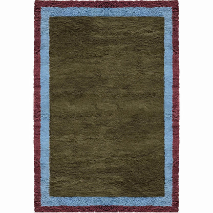 Layered Shaggy Edge wollen vloerkleed Eden