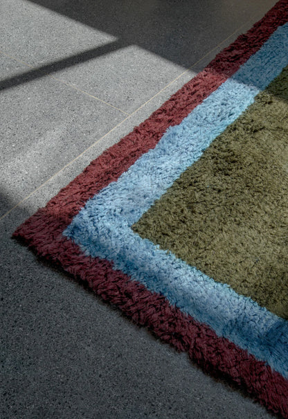 Layered Shaggy Edge Wool vloerkleed Eden material 