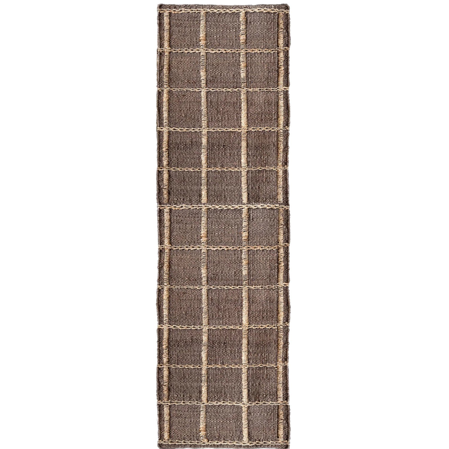 Layered Strata Jute runner in de kleur Brown 