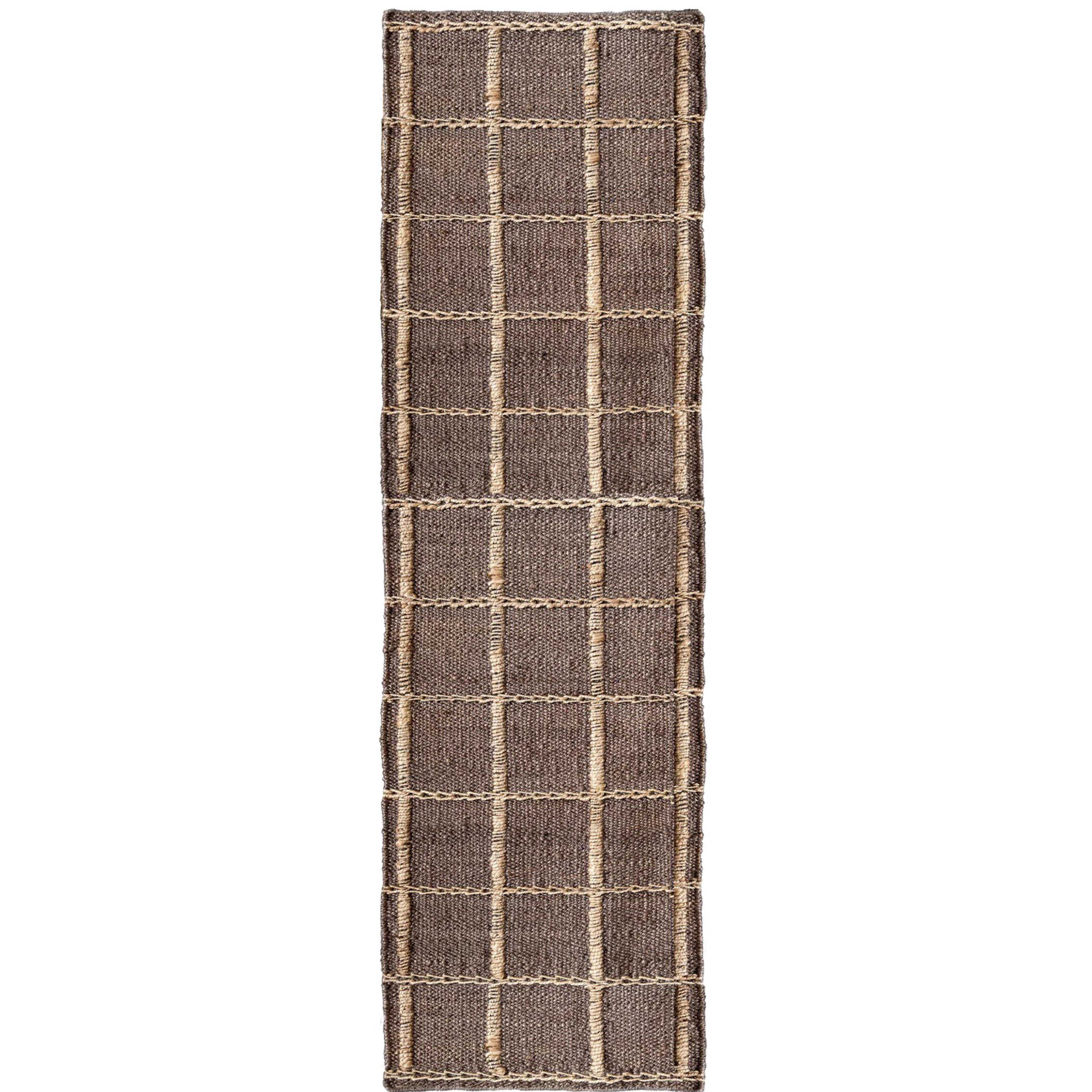 Layered Strata Jute runner in de kleur Brown 