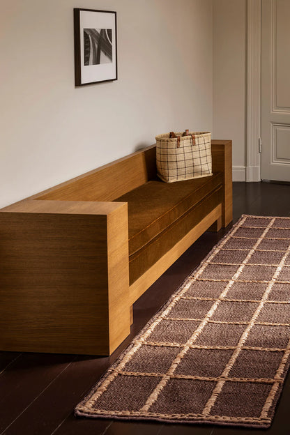 Layered Strata Jute vloerkleed Brown sfeerbeeld hal 