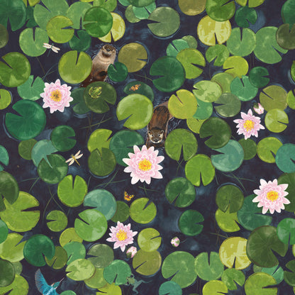 Little Greene behang Lily Pads Hopper