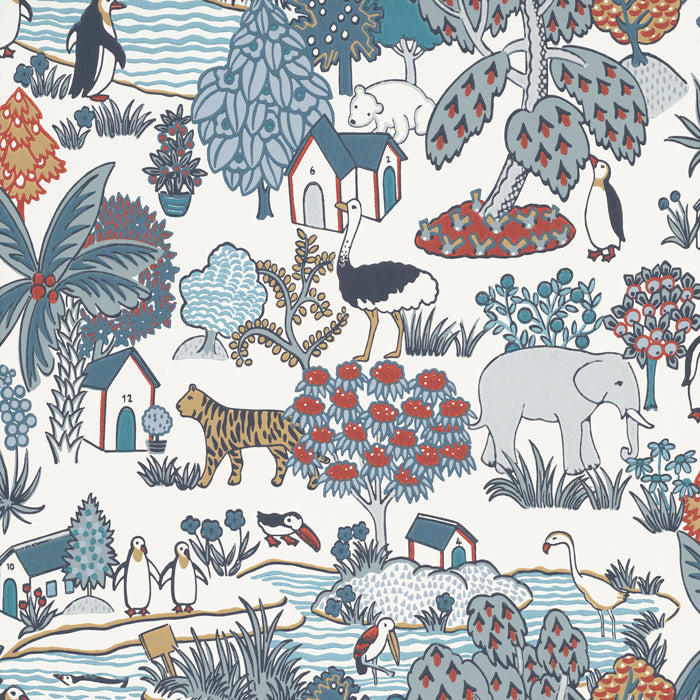 Little Greene behang Animal Kingdom in kleur Bassoon