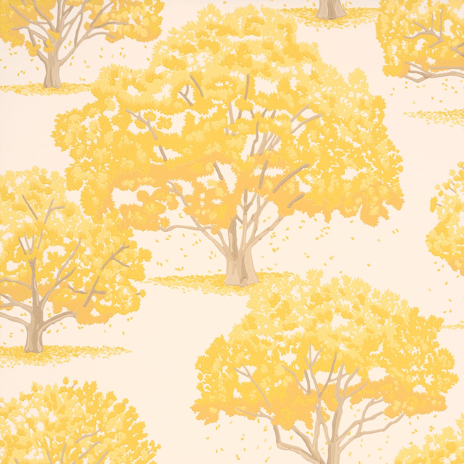 Little Greene behang Magnolia Blossom - Indian Yellow