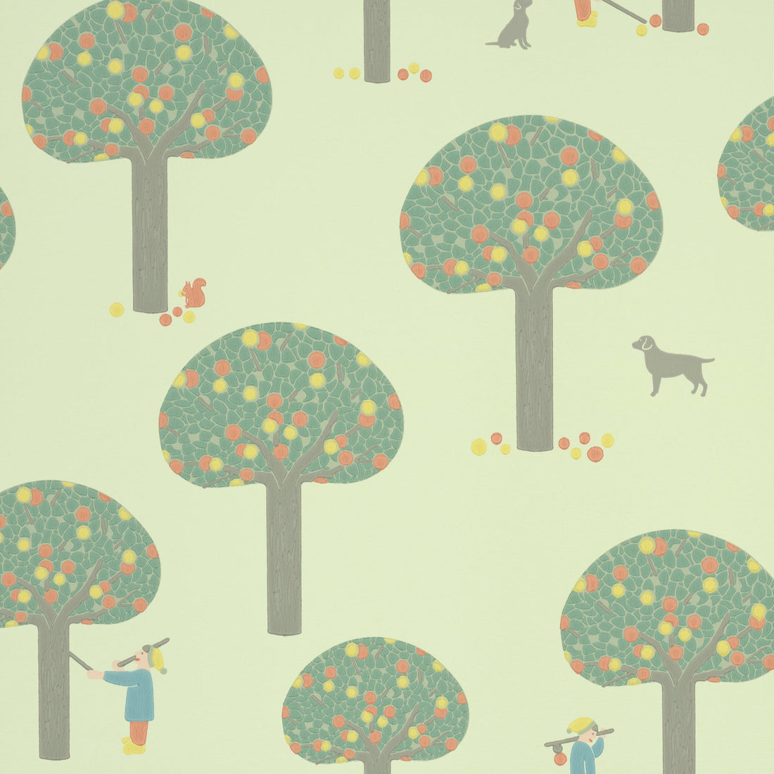 Little Greene behang Rodney Street Pea Green