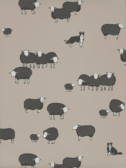 Little Greene Nip en Lassie behang in kleur Slaked Lime Dark 