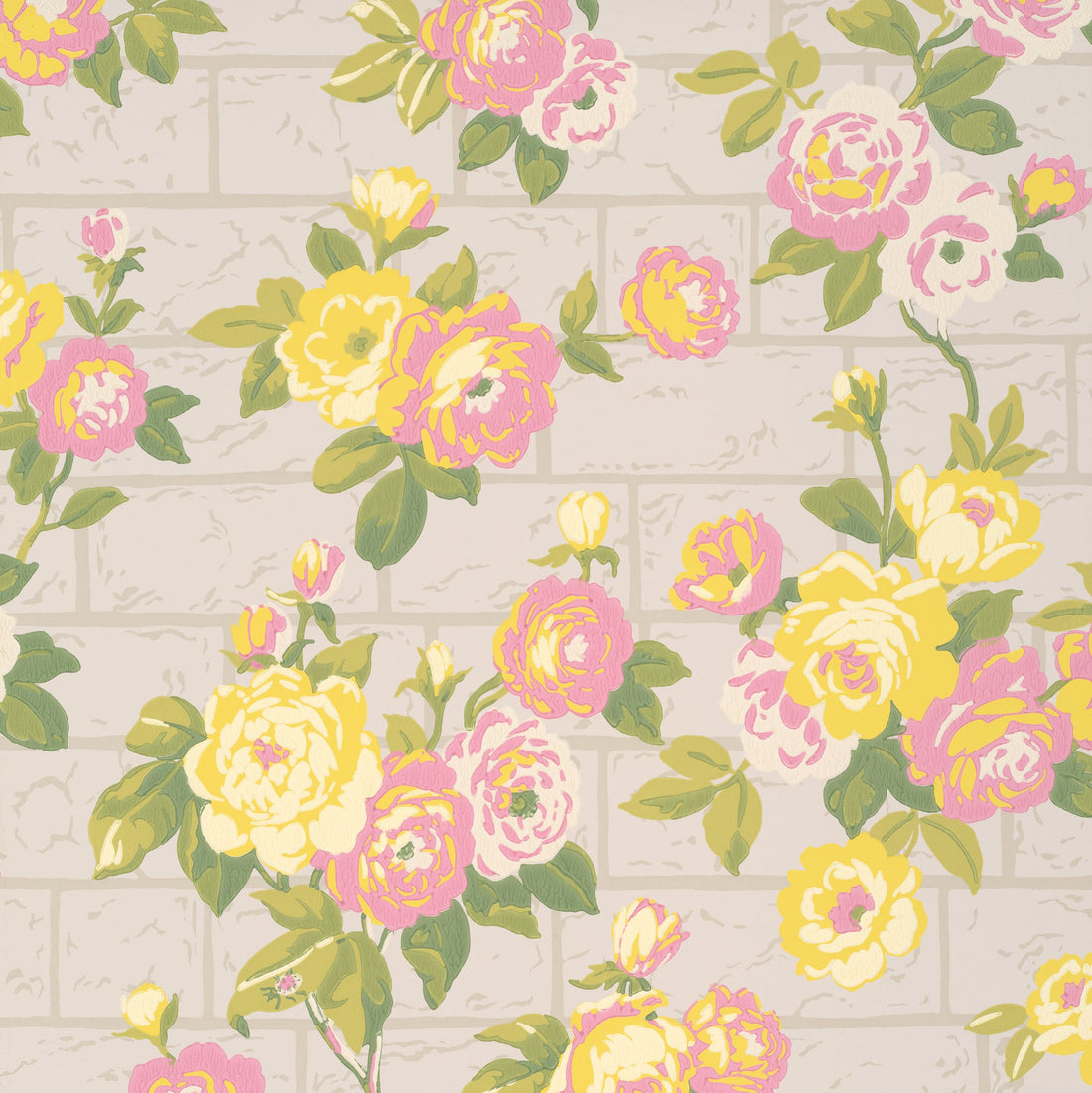 Little Greene behang Rose Garden - Portland Stone