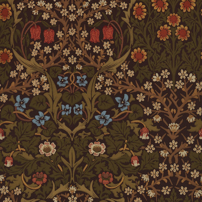 Morris and Co Blackthorn Rosewood behang MOW0165-03, patroon close-up Colours of Morris
