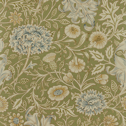 Morris and Co Double Boughs Gooseberry behang MOW0166-01, patroon close-up Colours of Morris