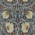 Morris and Co Pimpernel Indigo Hemp behang MOW0170-02, patroon close-up Colours of Morris