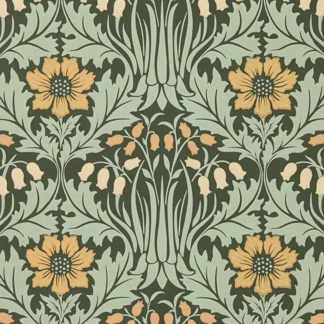 Morris and Co behang Woodbell &amp; Anemone Bayleaf/Manilla 217575