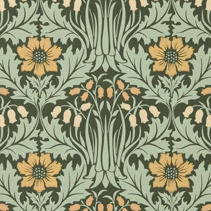 Morris and Co behang Woodbell &amp; Anemone Bayleaf/Manilla 217575