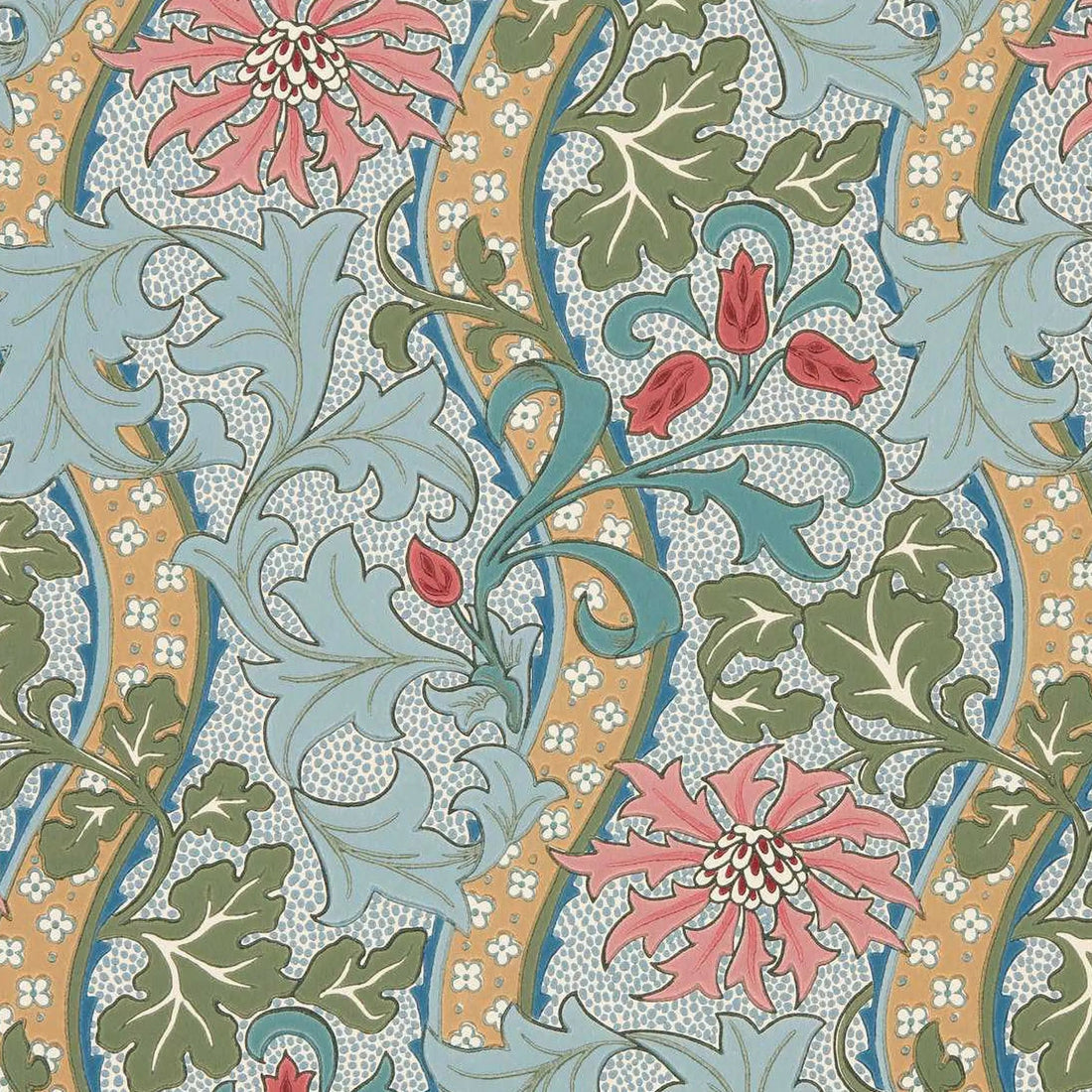 Morris and Co behang Cornflower Rose/Woad 217582
