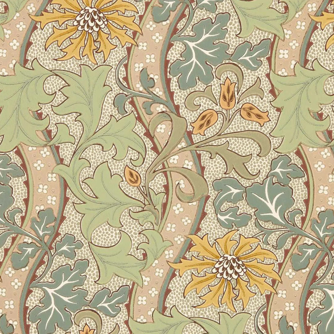 Morris and Co behang Cornflower Lemon/Sage 217583