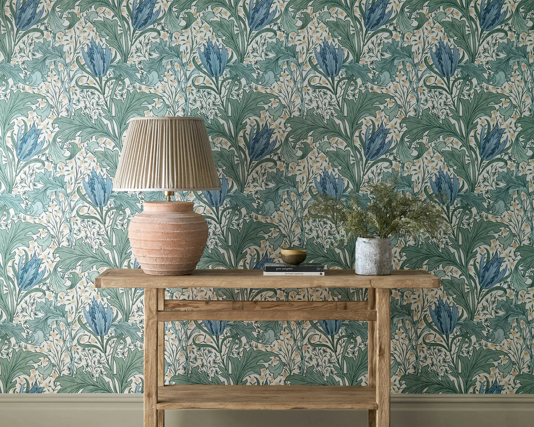 Morris and Co behang Lent Lily Cornflower Blue 217597