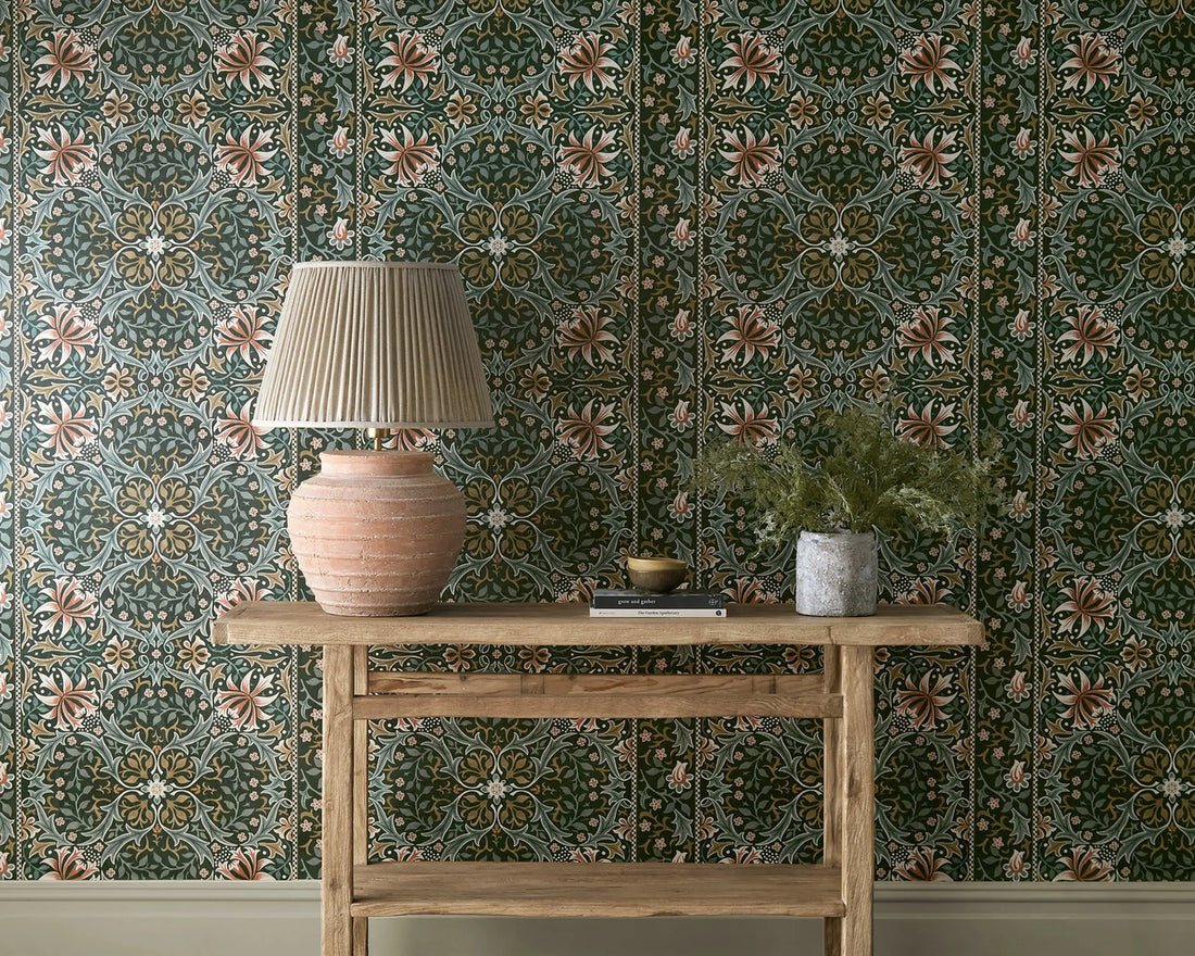 Morris and Co behang Walthamstow Forest/Teal 217600