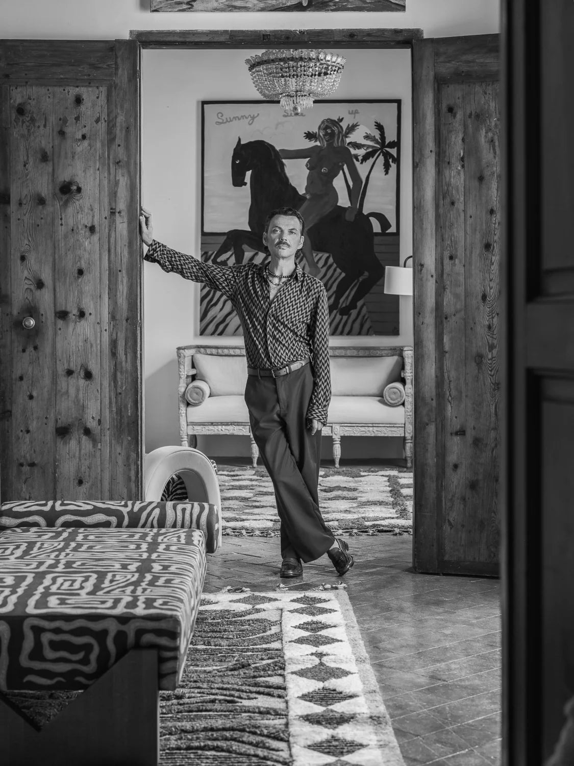 Dusty Deco Wildcat rug ash black