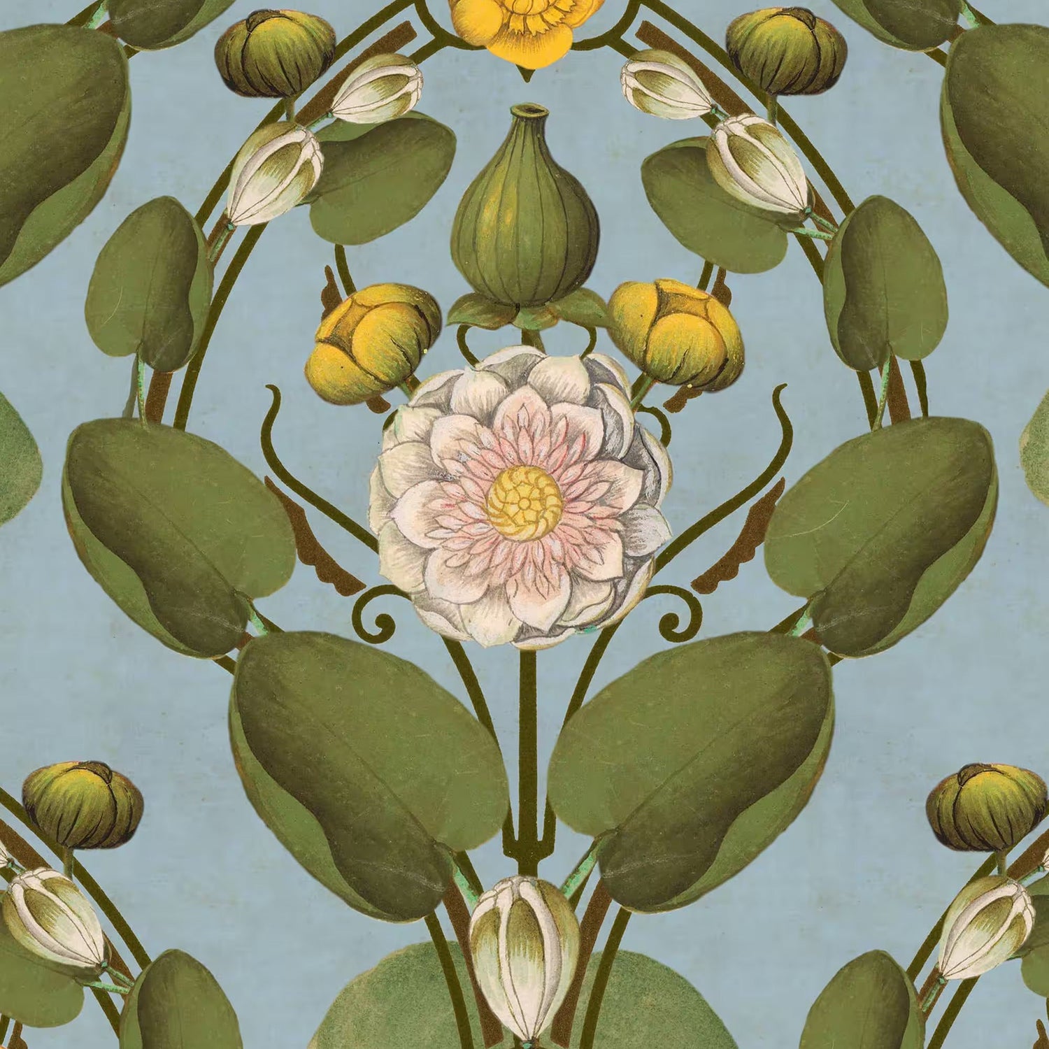 Mind the Gap behang Nymphaea Powder Blue WP20727