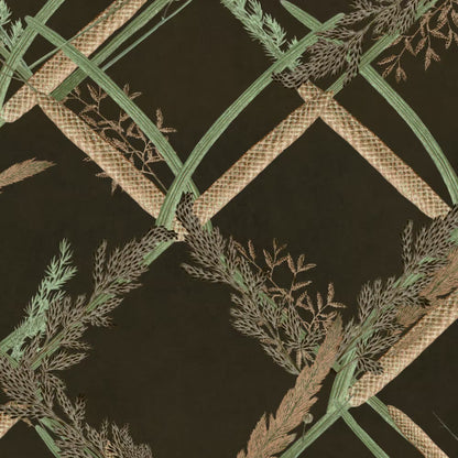 Mind the Gap behang Ornamental reed anthracitie WP30163