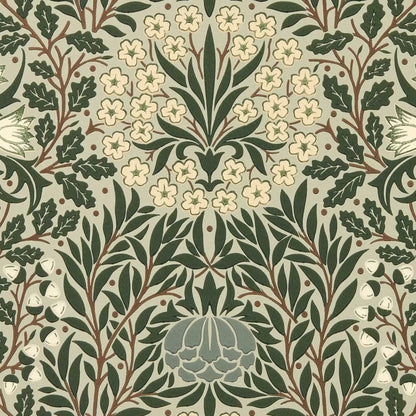 Morris and Co behang Daisy &amp; Oak Sage/Forest 217585