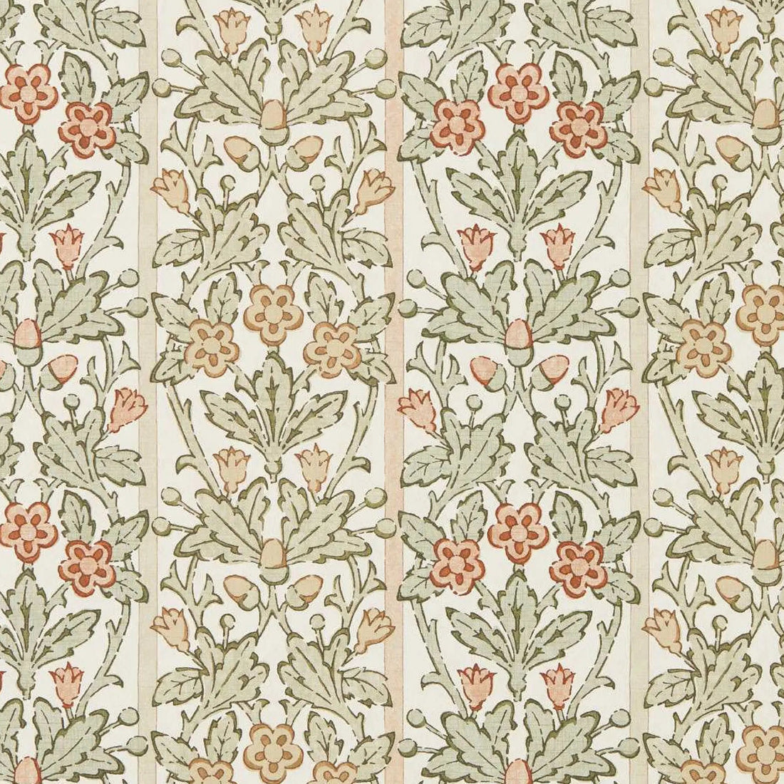 Morris and Co behang Oak &amp; Blossom Chestnut/Primrose 217589