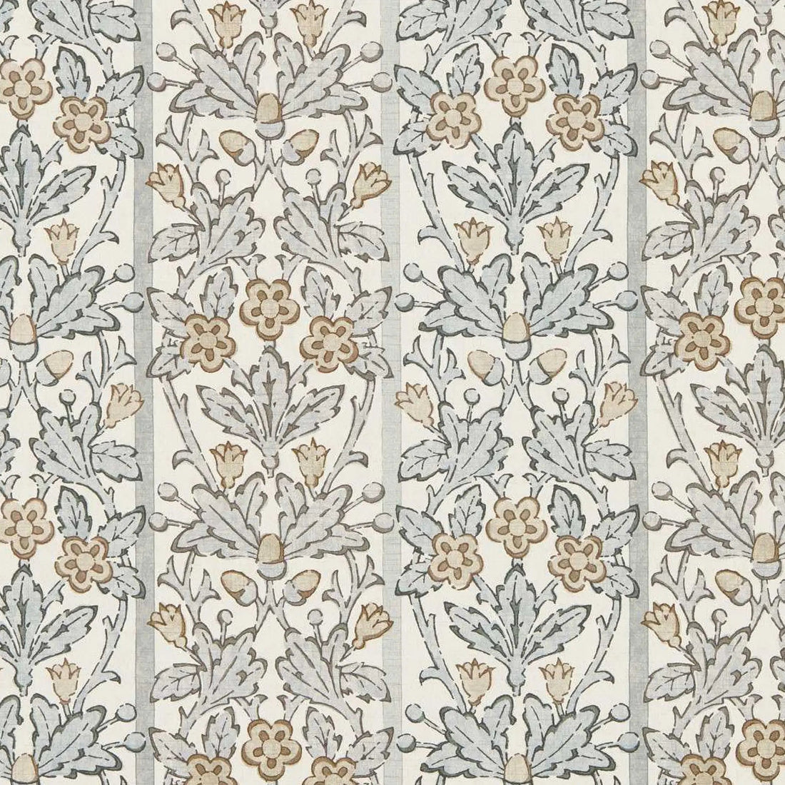 Morris and Co behang Oak &amp; Blossom Mineral Blue/Linen 217591
