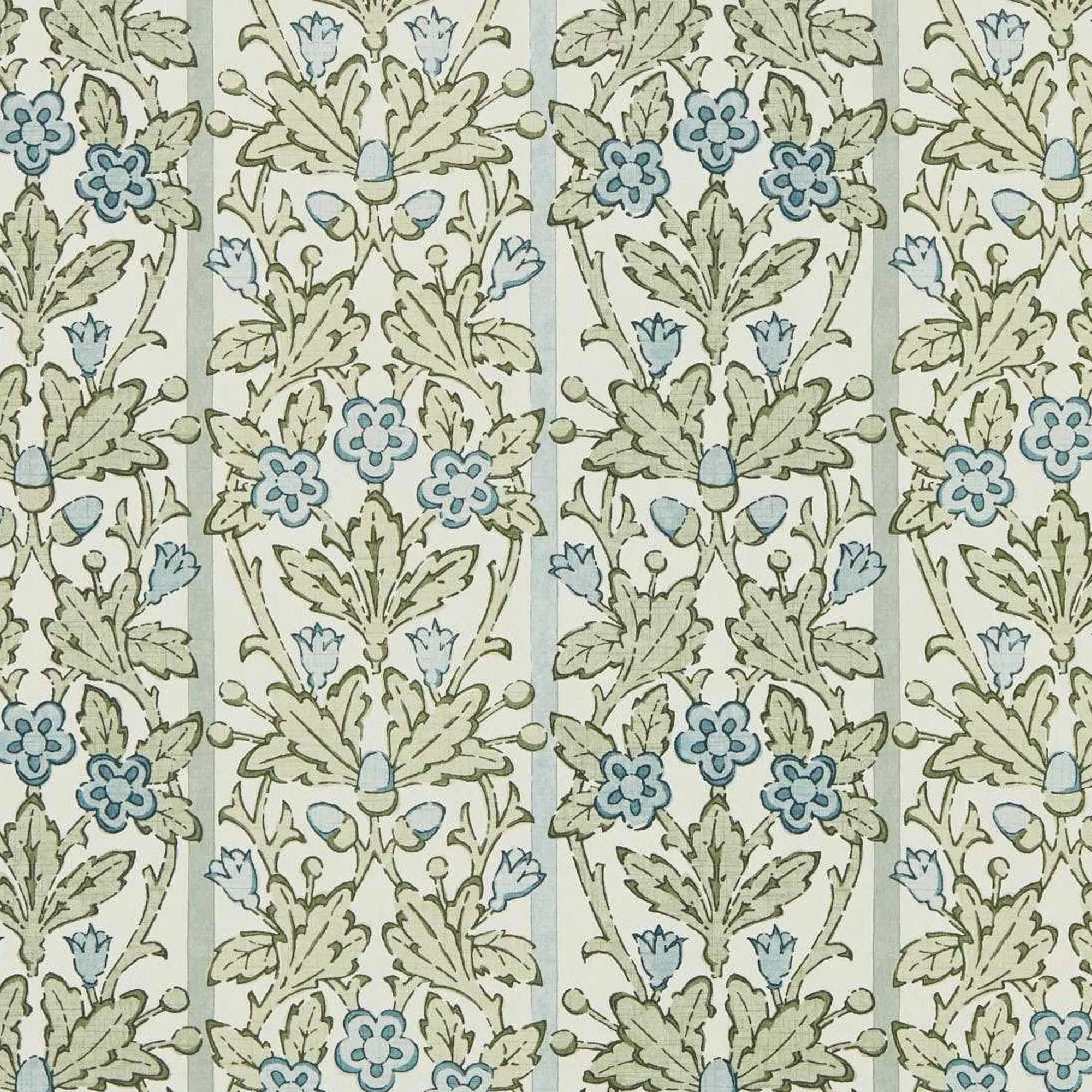 Morris and Co behang Oak &amp; Blossom Thyme/Woad 217590