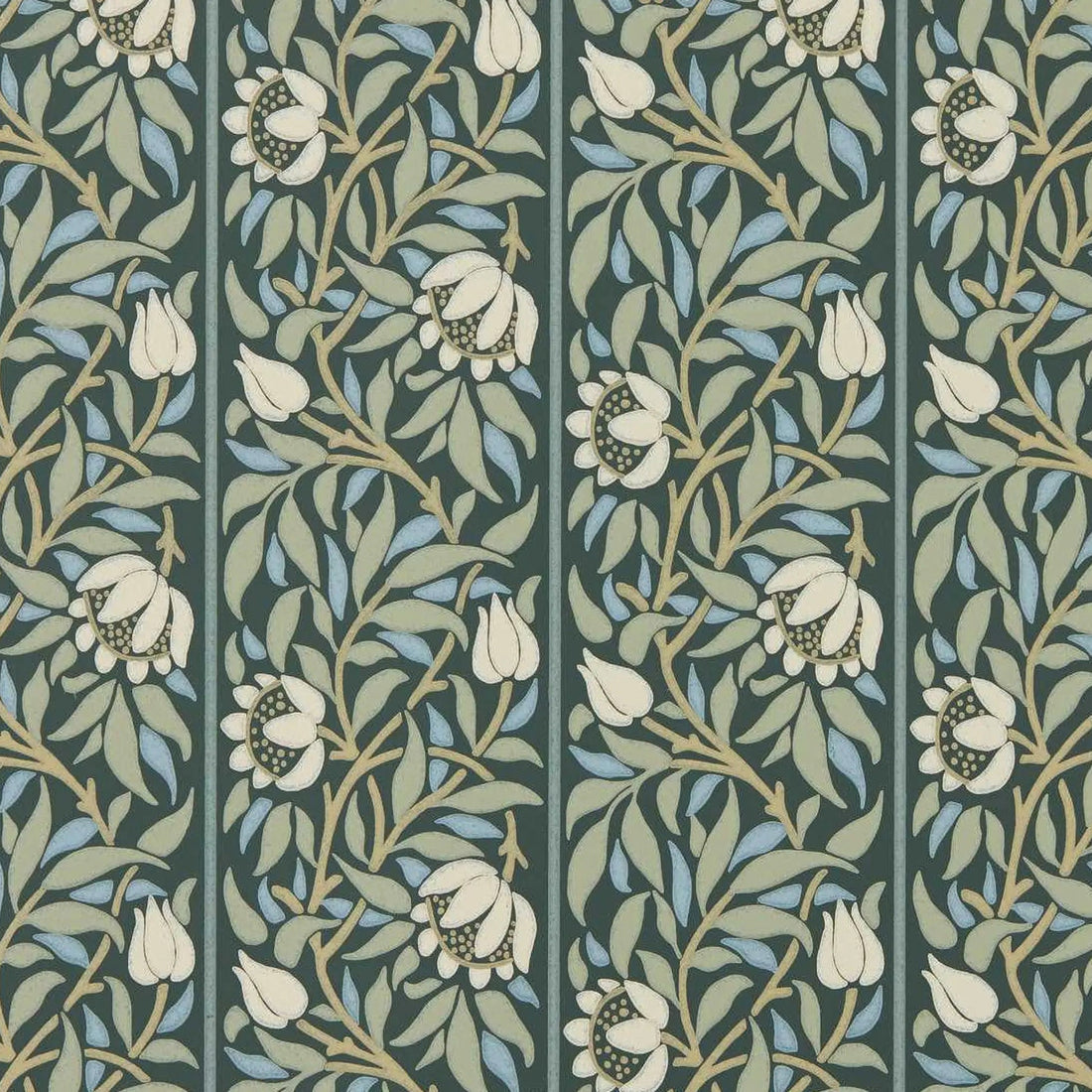 Morris and Co behang Peony Trellis Bayleaf/Slate 217571
