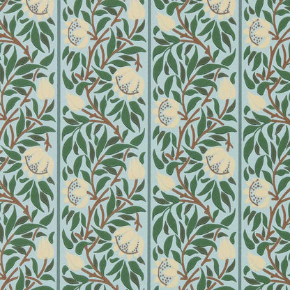 Morris and Co behang Peony Trellis Soft Blue/Nettle 217569