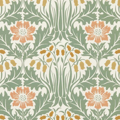 Morris and Co behang Woodbell &amp; Anemone Rose/Sage 217573