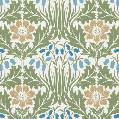 Morris and Co behang Woodbell &amp; Anemone Woad/Nettle 217572