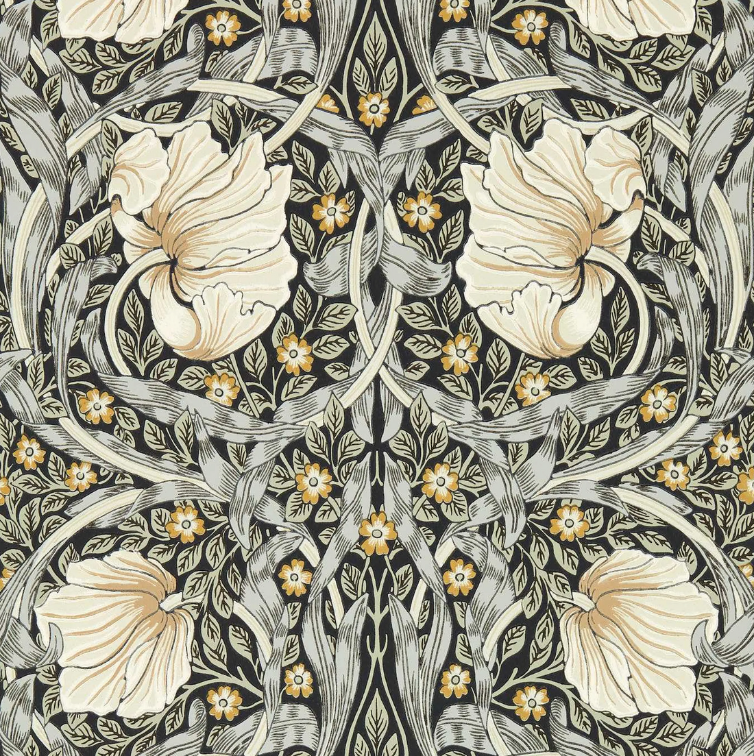 Morris and Co behang Pimpernel ink/sage 217362