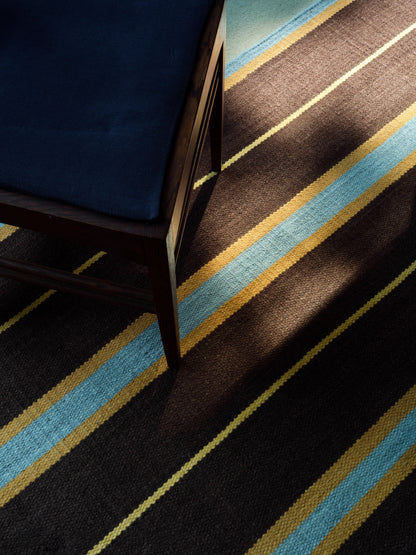 Layered Morrisstudio Racer Stripe vloerkleed Betty Brown