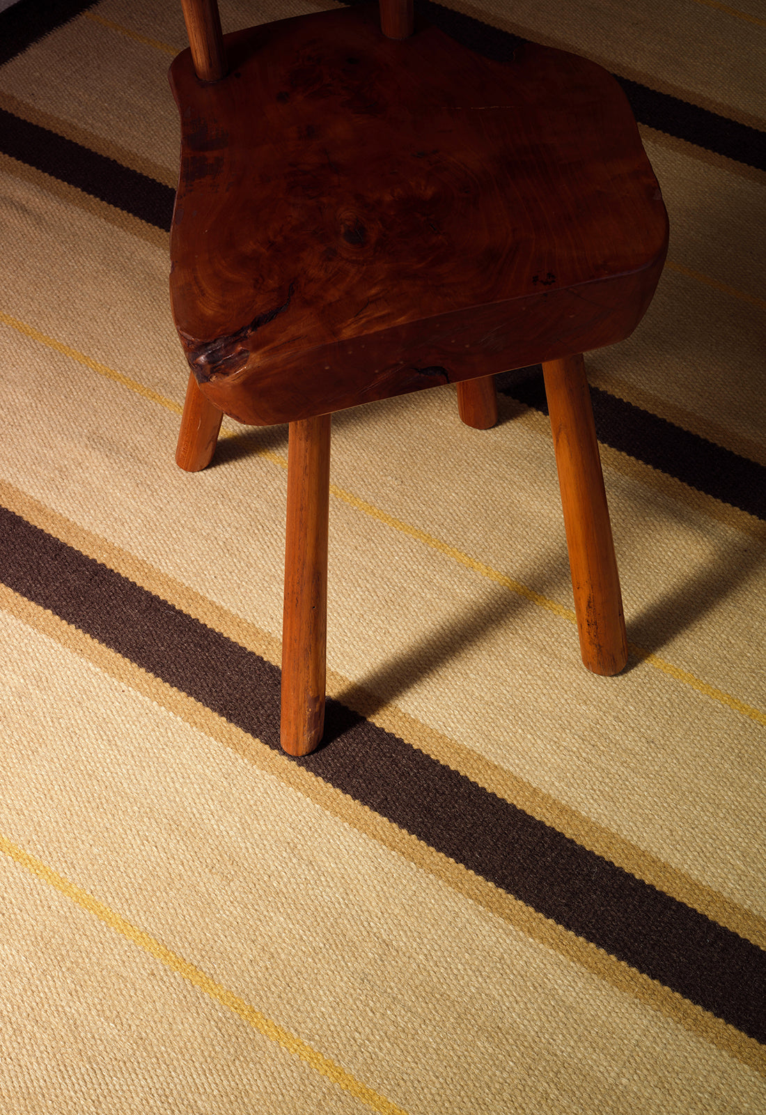 Layered Morrisstudio Racer Stripe Margarine detailfoto pitloom textuur