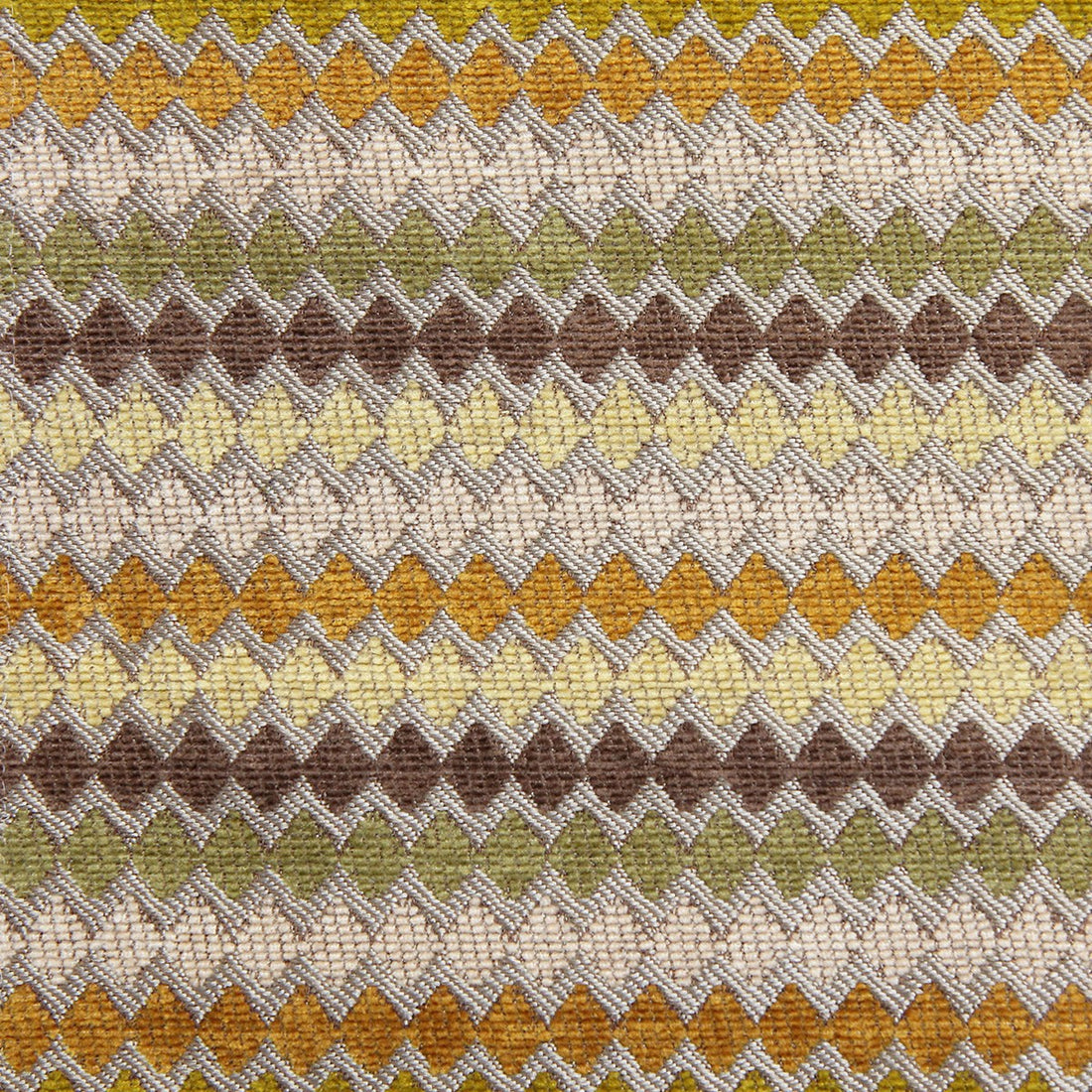 Lauritzon stof Muralla 05 Lemongrass grafische chenille bekledingsstof per meter