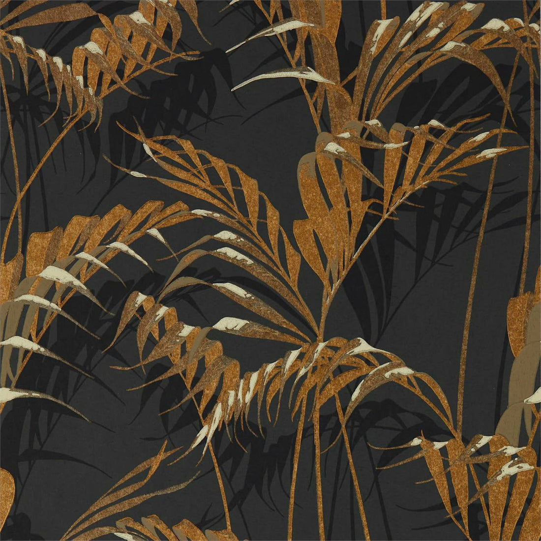 Sanderson Palm House Botanical Charcoal Gold 216641