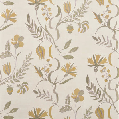 Pierre Frey behang Bloomer  cumin oker geel