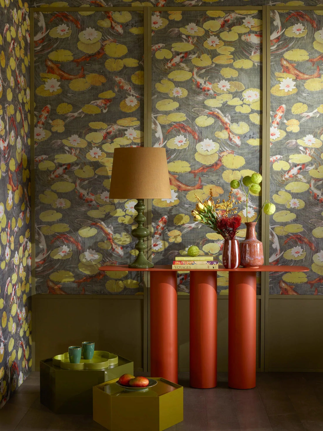 Pierre Frey behang Le Bassin aux Nénuphars Lac FP288001