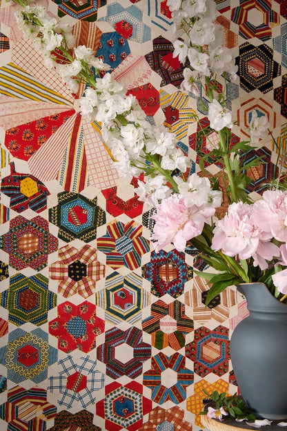 Pierre Frey behang Quilt Multicolore FP224001