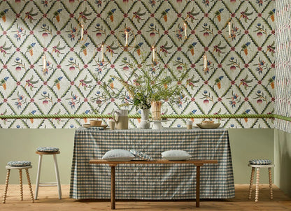 Pierre Frey behang Decor Scandinave Lichen FP218001 sfeerbeeld eetkamer