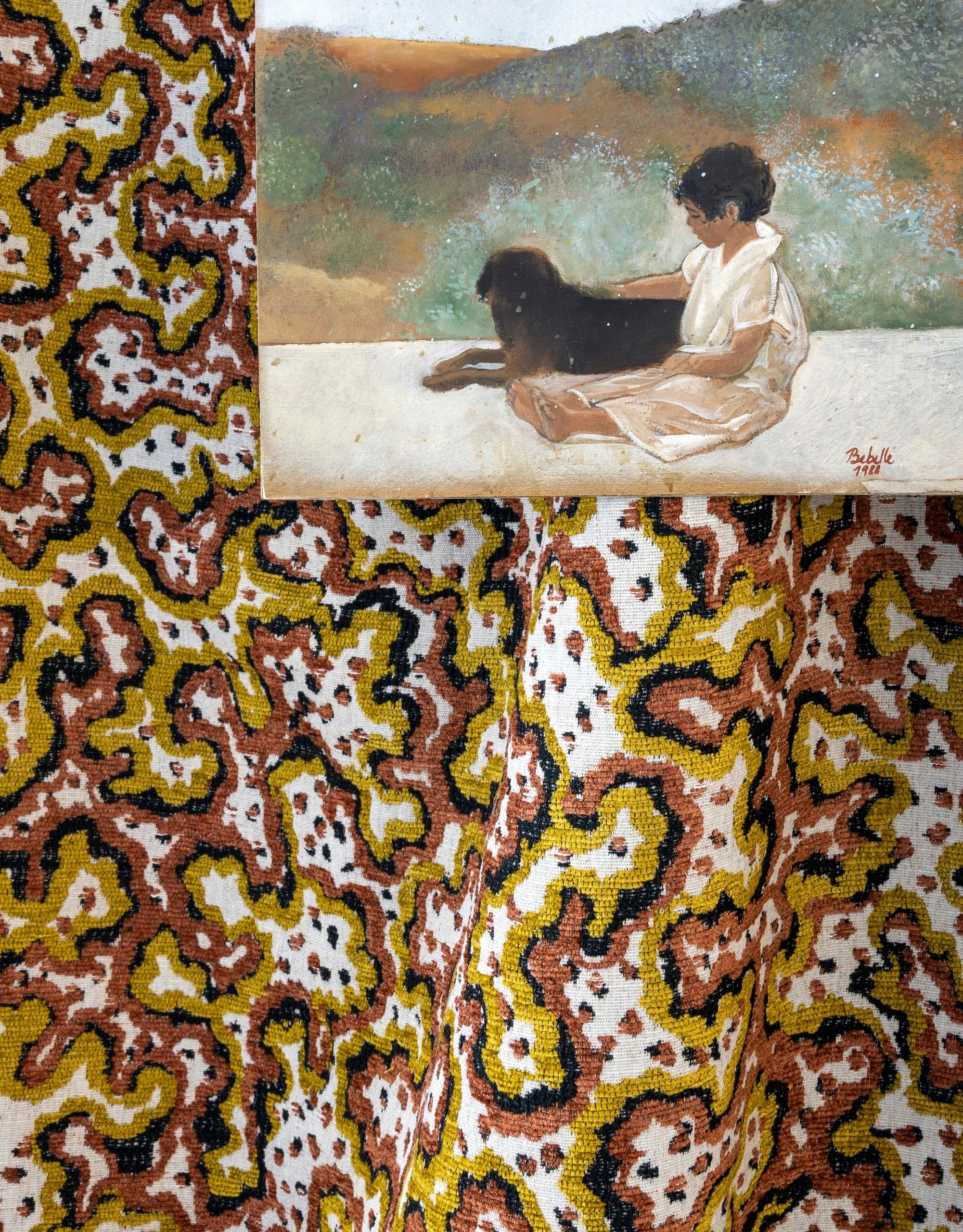 Pierre Frey stof Sinularia Feu F4124003