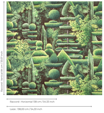 Pierre Frey stof Les Topiaires F4099001 - Printemps afmetingen 