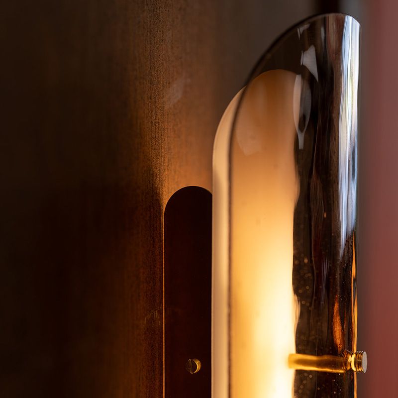 Tonone Razor Wall bruin glas wandlamp