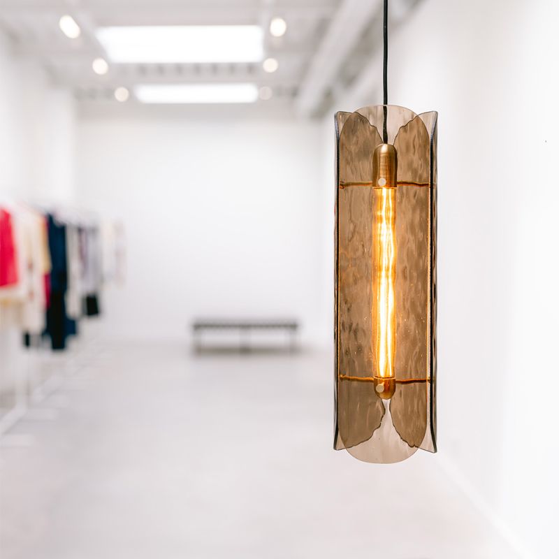 Tonone Razor Pendant Vertical transparant glas hanglamp