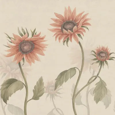 Sandberg Sunflowers Peach S10528