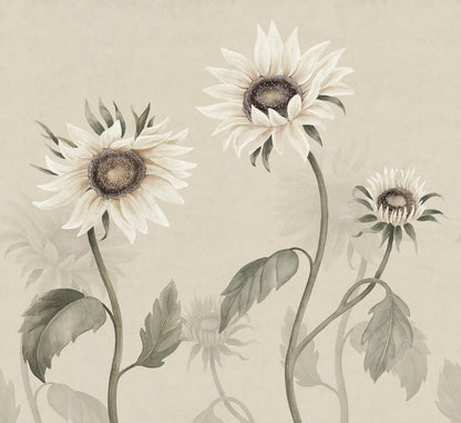 Sandberg Sunflowers White S10529