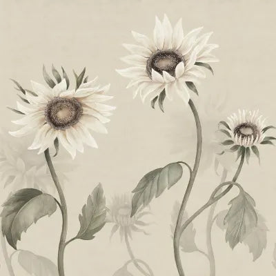 Sandberg Sunflowers White S10529