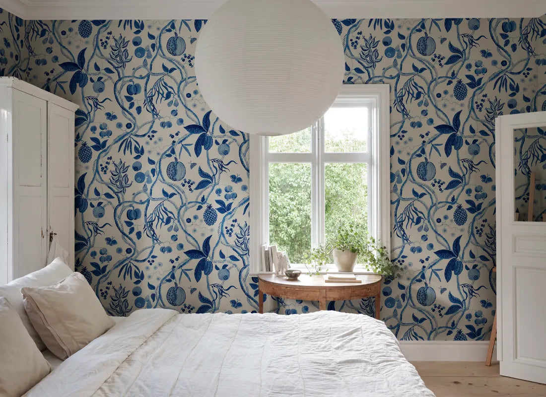 Sandberg behang Tree of life Blue S10763